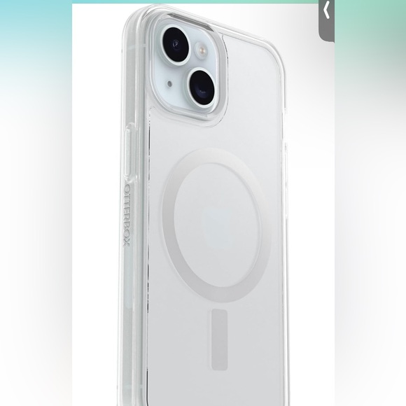 OtterBox iPhone 15, 14, and 13 Symmetry Series Clear Case, snaps to MagSafe. - Picture 1 of 3